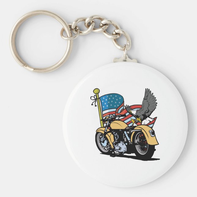 Biker American Eagle Nyckelring (Framsidan)