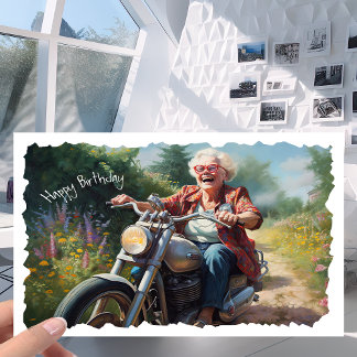 Biker av Granny Joke Birthday Kort