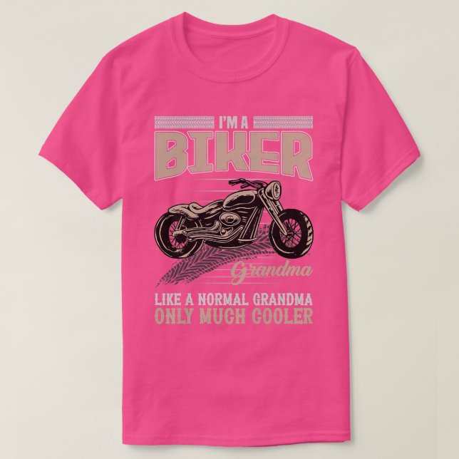 Biker av kvinnlig Coola Farma Funny Biker Motorcyk T Shirt (Design framsida)