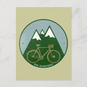 biker äventyr, berg vykort
