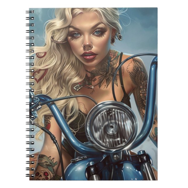 Biker Babe11 Anteckningsbok (Framsidan)