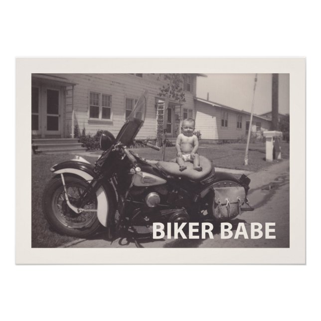 biker babe fototryck (Framsidan)