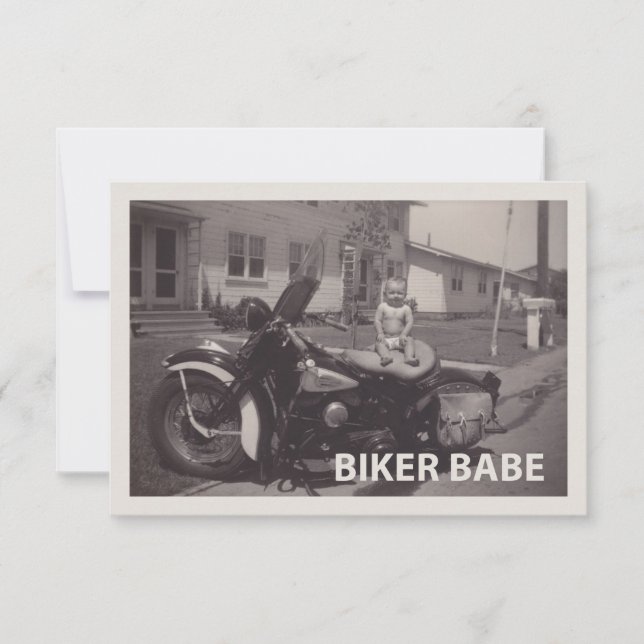 biker babe inbjudningar (Framsida)