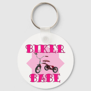 Biker Babe /rosa Nyckelring