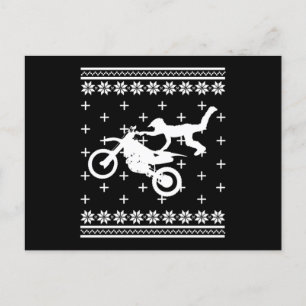 Biker Bike Motocross Ugly julmotorcykel Gif Vykort