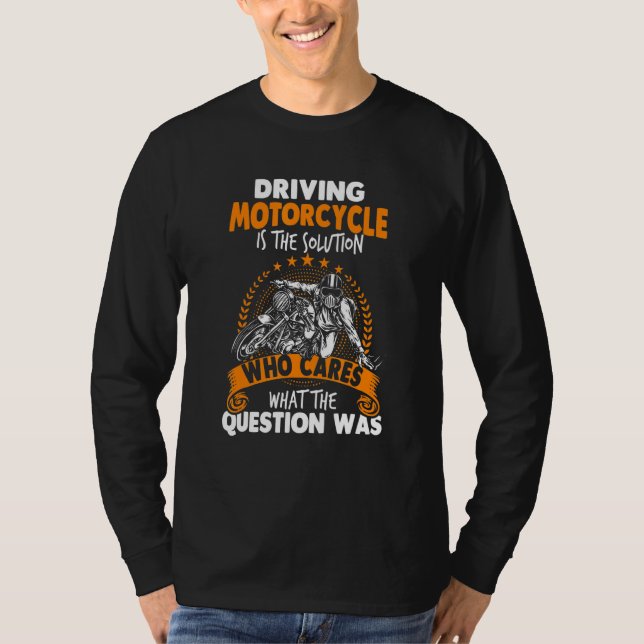 Biker Bike Motorcyclist T Shirt (Framsida)