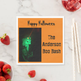 Biker Billy Halloween Skeleton Pumpkin Orange Pappersservett