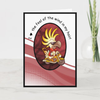 BIKER BIRTHDAY CARD Kärlek Vind Kort
