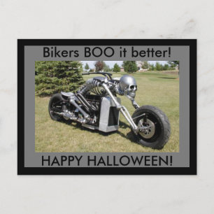 Biker BOO det bättre Happy halloween vykort