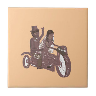 Biker Bröllop Produkter Kakelplatta