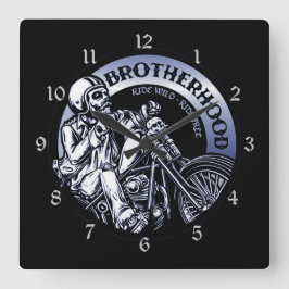 Biker Brothernature Fyrkantig Klocka