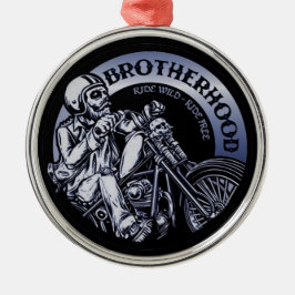 Biker Brothernebit Black Julgransprydnad Metall