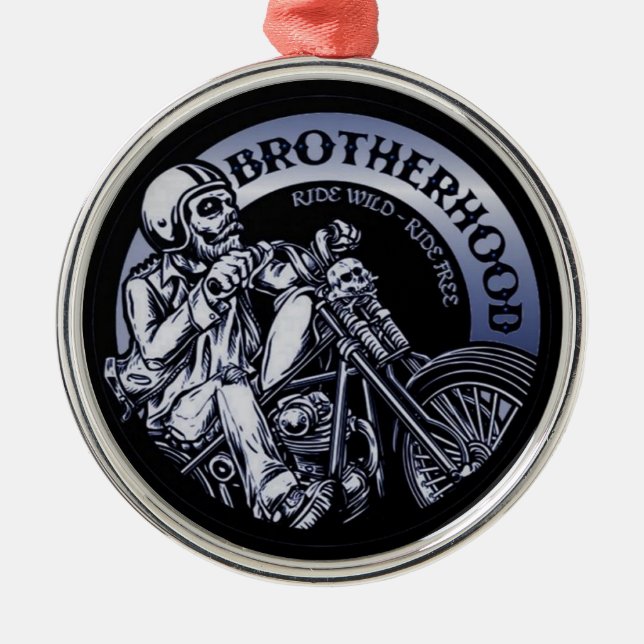 Biker Brothernebit Black Julgransprydnad Metall (Framsidan)