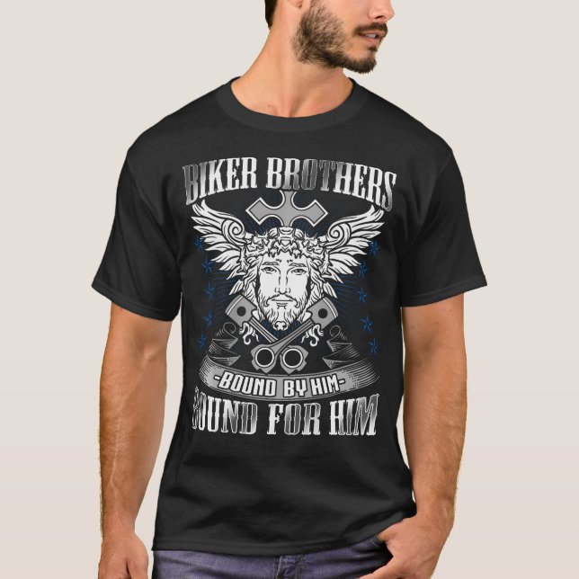 Biker Brothers Bound by Him Shirt Motorcle Chris T Shirt (Framsida)