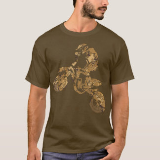 Biker Camouflage Dirt Bike Motorcle Motocross T Shirt