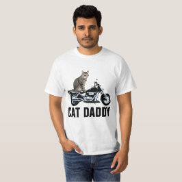 BIKER CAT T-tröjor, CAT DADDY-motorcyklar T Shirt