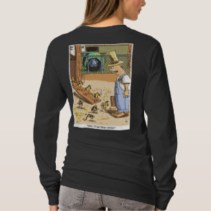 Biker Chick Kvinnor svart långärmad baksida T Shirt