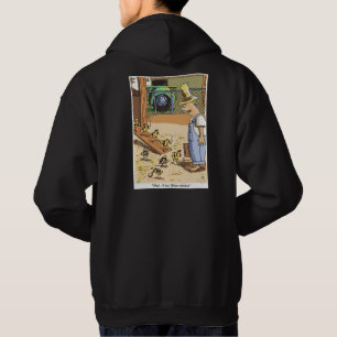 Biker Chick Svart, baksida av svampskjorta Hoodie