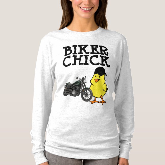 BIKER CHICK, T-tröjor för kvinnor T Shirt (Framsida)