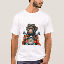 Biker Chimp Äventyr T Shirt