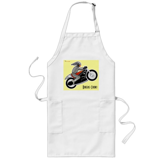 Biker Cook! Långt Förkläde (Framsidan)