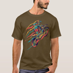 Biker Dirt Motorcycle Motocross Helmet Bike T Shirt