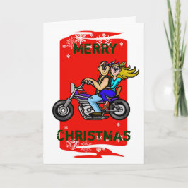 Biker Ett par julkort Helgkort