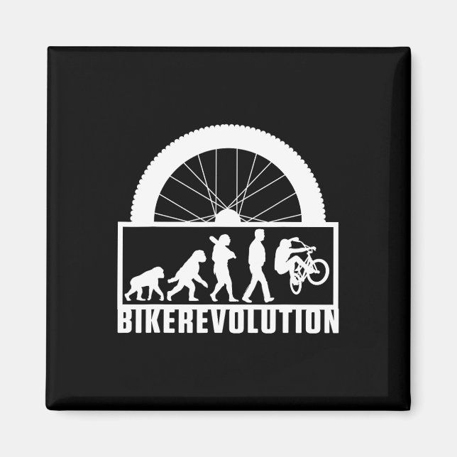 Biker Evolution Cykel Bmx Mtb Mountainbike Magnet (Framsidan)
