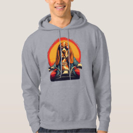 biker för coolans bundna tillgång i solnedgången hoodie