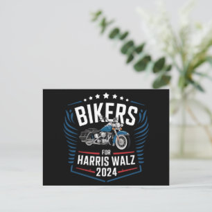 Biker för Harris Walz 2024 Harris Waltz 2024 Vykort