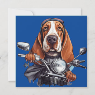 biker för hund av coola, hund med söt buffert