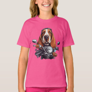 biker för hund av coola, hund med söt buffert t shirt