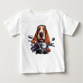 biker för hund av coola, hund med söt buffert t shirt