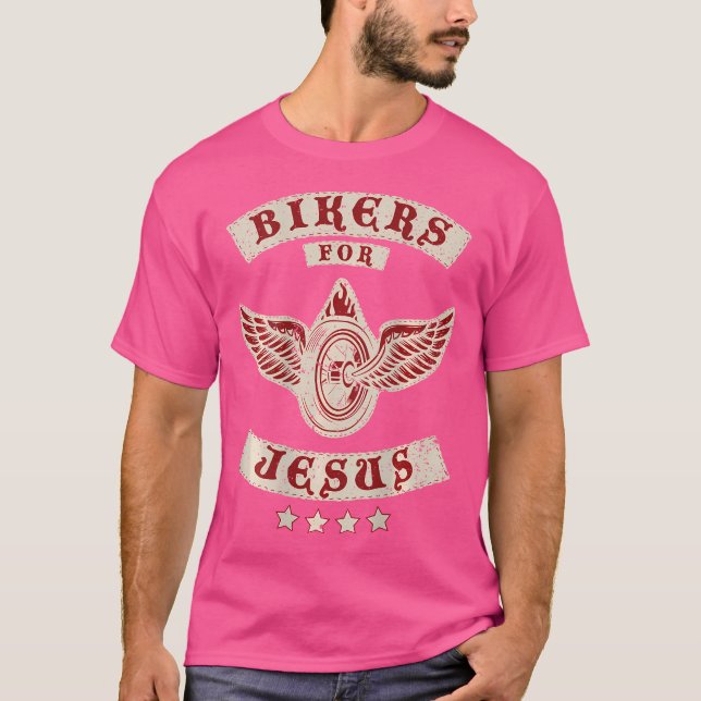 Biker för Jesus kristna motorcykellappar (design T Shirt (Framsida)