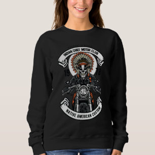 Biker För manar indisk chef Native American Skull T Shirt