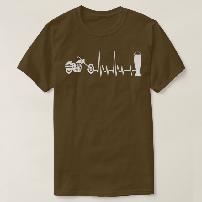 Biker för motorcykel- och ölmotorcykelhelikopter t shirt (Design framsida)