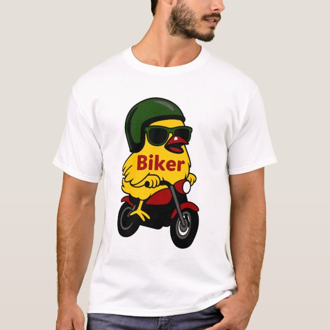Biker för motorcykelns Chick T Shirt (Framsida)