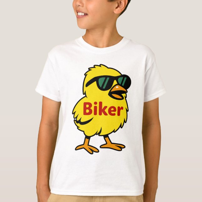 Biker för motorcykelns Chick T Shirt (Framsida)