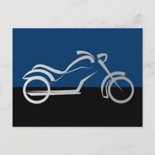 biker för motorcyklar vykort