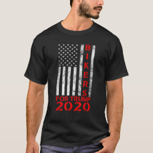 Biker för Trump 2020 American Flagga M T Shirt
