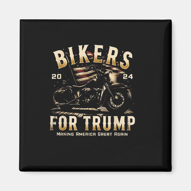 Biker för trump 2024 magnet (Framsidan)