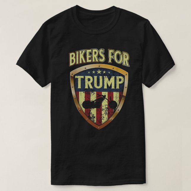 Biker för Trump-Biker Gift T Shirt (Design framsida)