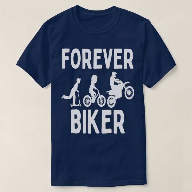 Biker Forever , motorcykel Funny Bike Cy T Shirt (Design framsida)