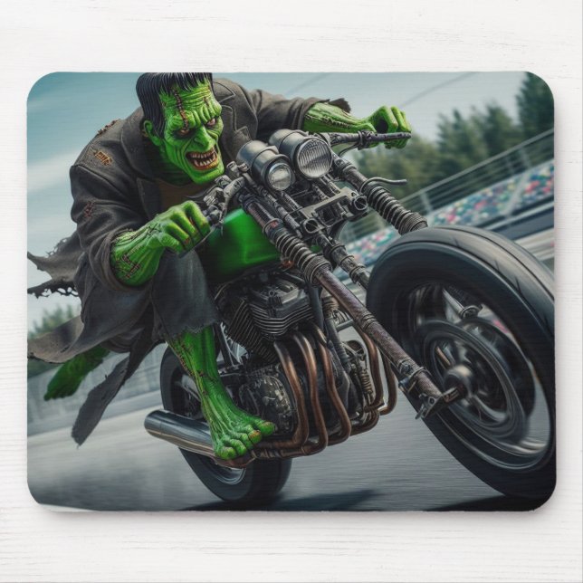 Biker Frankenstein Mouse Pad Musmatta (Framsidan)