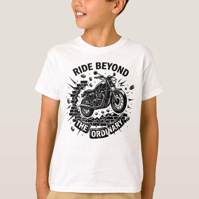 Biker Freedom Break Boundaries T Shirt (Framsida)