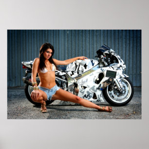 Biker gal. poster