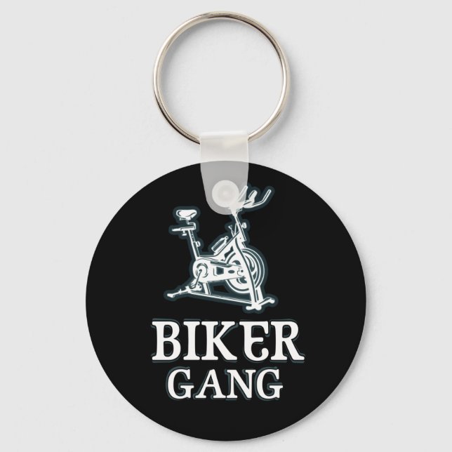 Biker Gang Funny Spin Sayed Gym Workout Spinning Nyckelring (Framsida)