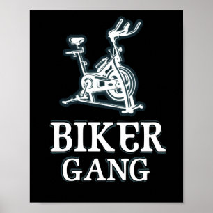 Biker Gang Funny Spin Sayed Gym Workout Spinning Poster