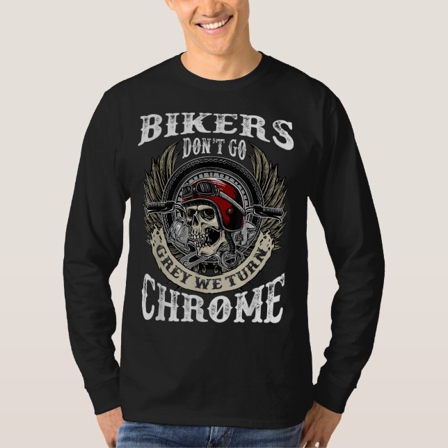 Biker går inte Grått vi vrider HIT BI-HELHALT T Shirt (Framsida)