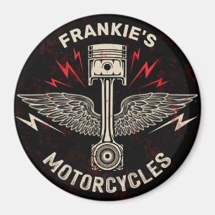 Biker Garage för Vingar-motorcykelspiston Magnet